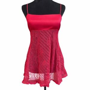 SOLD Victoria's Secret Scarlet Lace Chemise